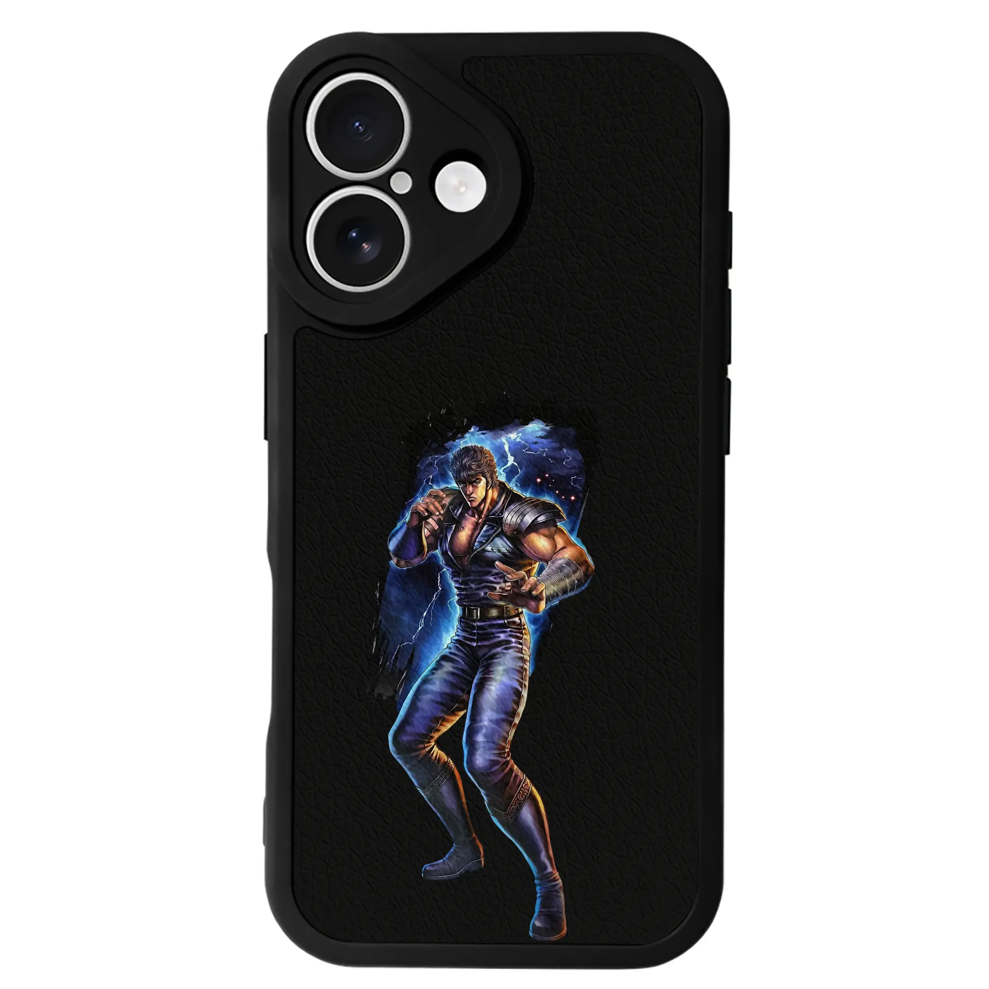 北斗の拳 グッズ,ケンシロウ - IPhone 16シリーズ対応 ・ シリコンスマホケース ・ レザー調 ・ 高精度フィット ・ 耐衝撃 ・ ワイヤレス充電対応 ・ 精密カット